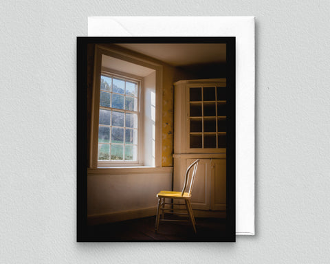Blank Notecard with envelope entitled Anna's Chair