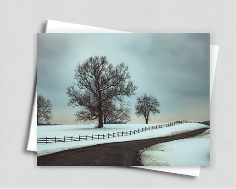 Winter In Chester County Blank Notecard
